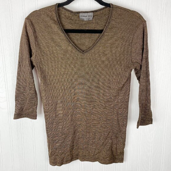 Michael‎ Stars Shirt and Cardigan Set Bronze Metallic One SIze - Picture 1 of 6